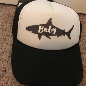 Baby shark hat with mesh backing